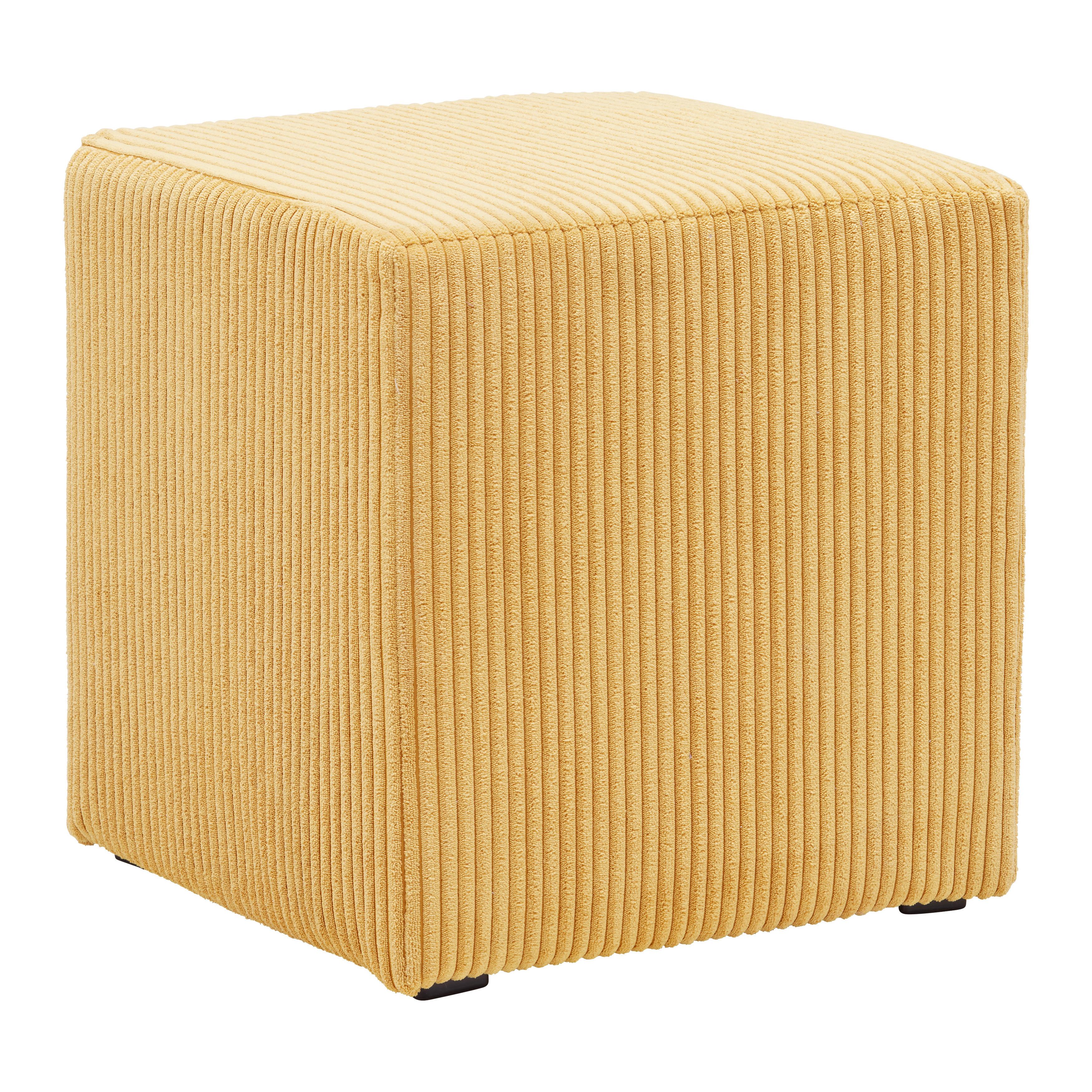 Taburetka BALI, horčicová - horčicovožltá, Modern, textil (45/42/45cm) - Mömax