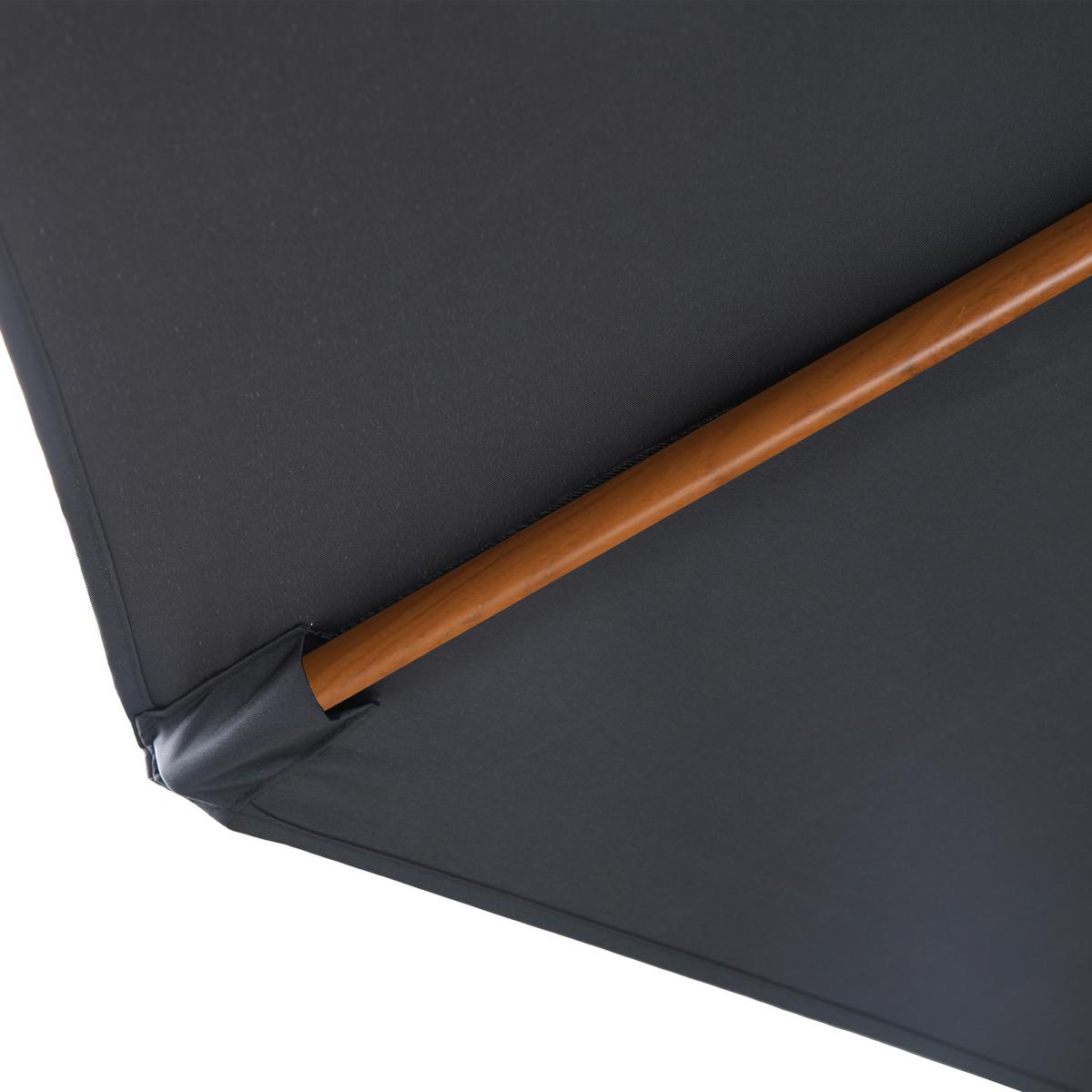 Ampelschirm Grau/Natur DM: 300 H:250 - Eichefarben/Grau, MODERN, Textil/Metall (300/300/250cm)