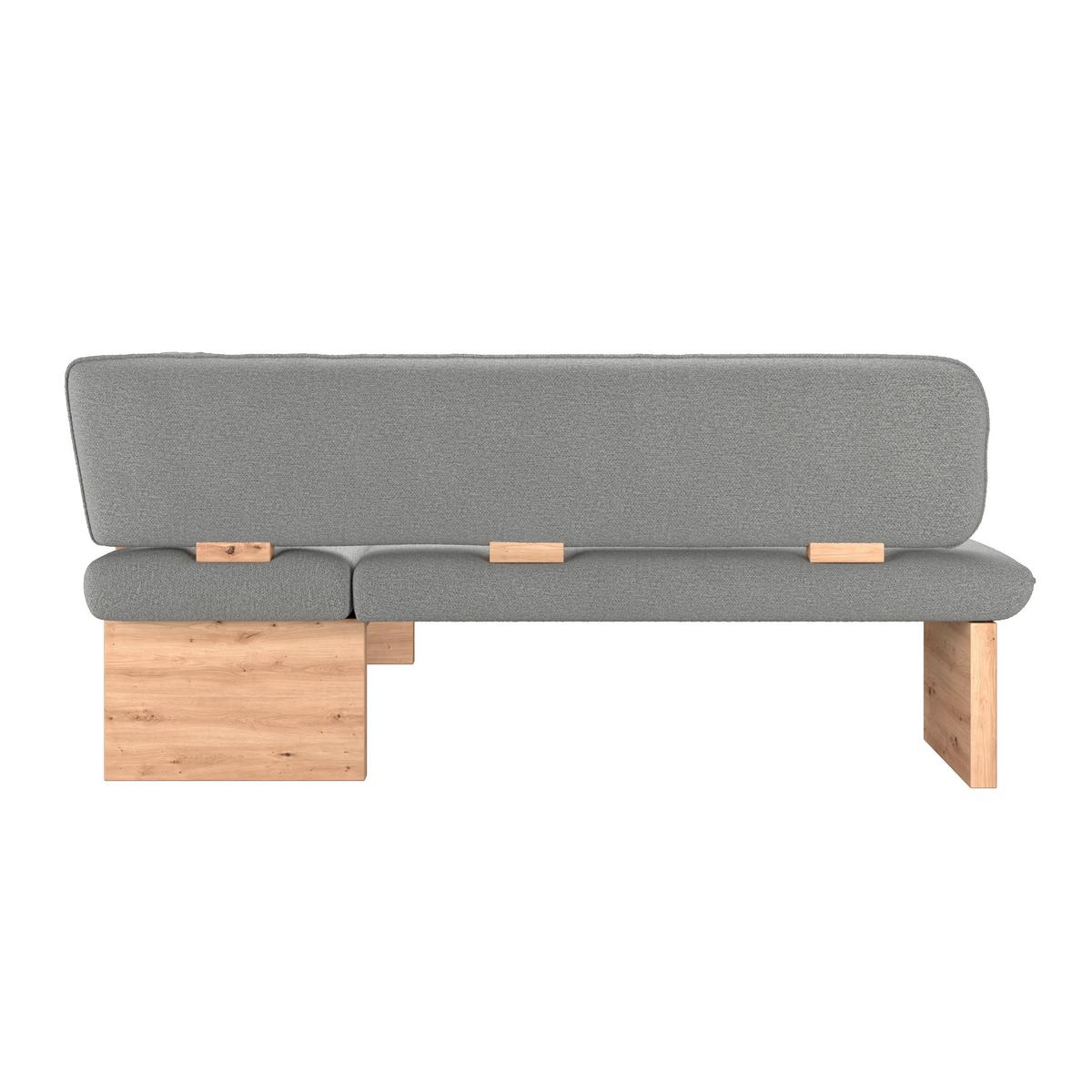 Eckbank Beluna Ii Webstoff Grau, B: 212cm - Eichefarben/Grau, KONVENTIONELL, Holz/Textil (212/170cm) - James Wood