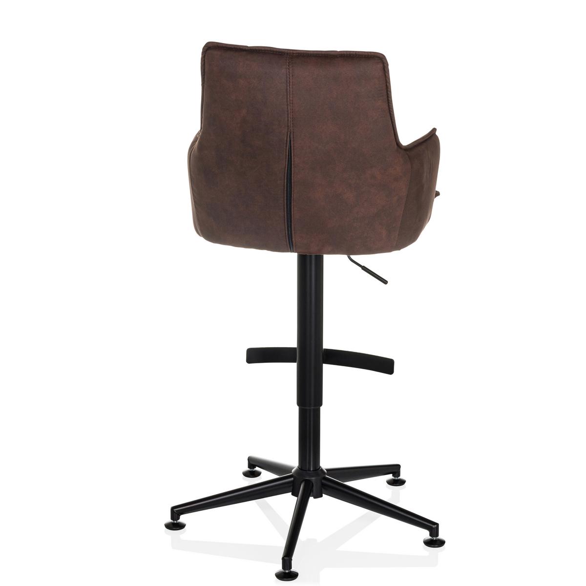 Barhocker Soalo Life High Braun B: 55 Cm - Schwarz/Braun, MODERN, Kunststoff/Textil (55/93/56cm) - MID.YOU