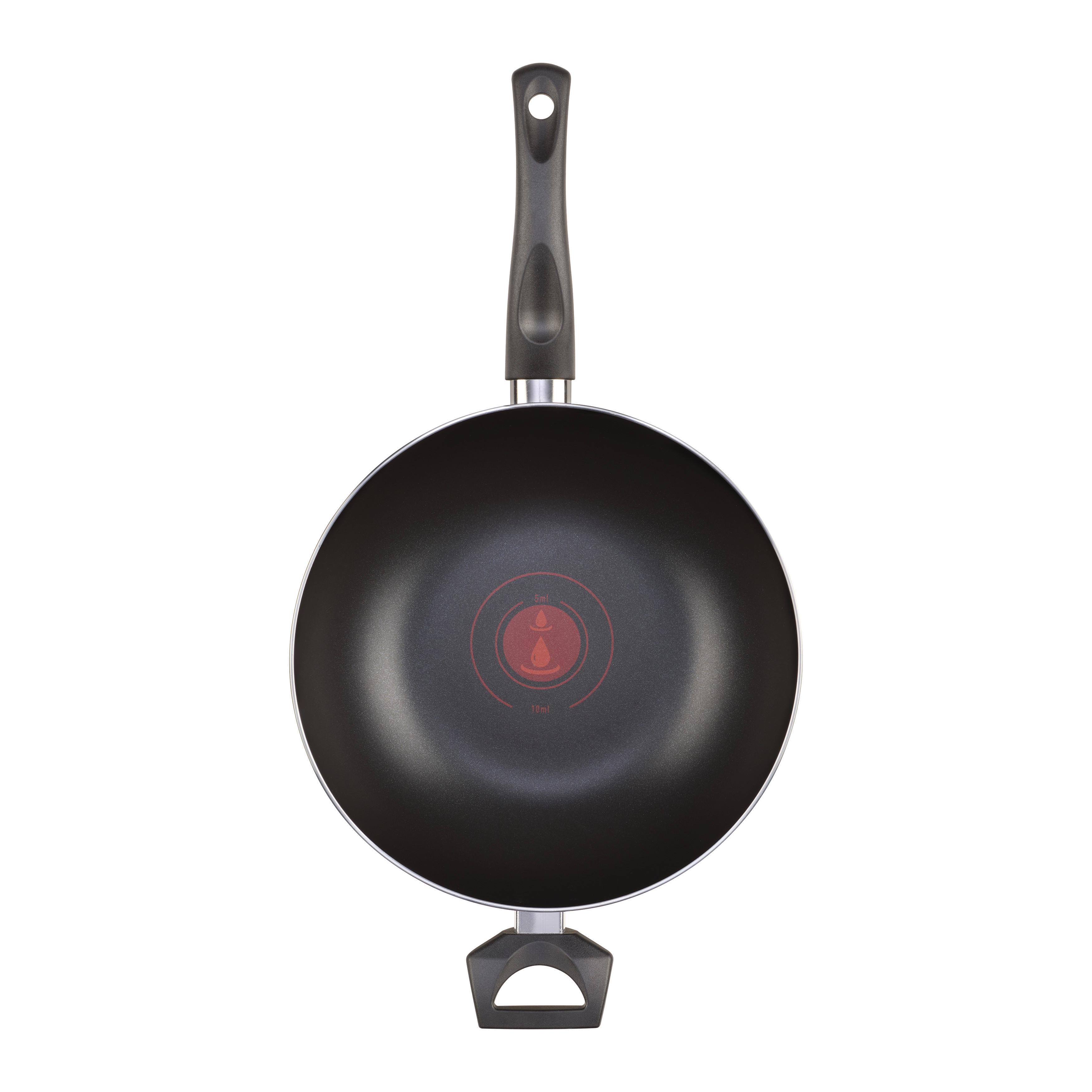Wok P/V: 28/8 CM - čierna/sivá, Konventionell, kov (28/8cm) - Based
