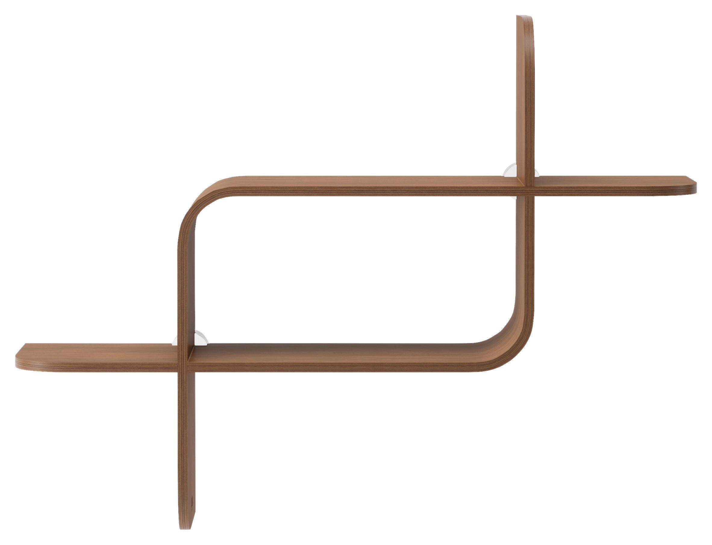 NÁSTĚNNÝ REGÁL 1017571-1055 - barvy vlašských ořechů, Design, dřevo (15,2/46,9/52,2cm) - Umbra