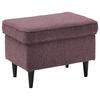Hocker Oskar - Aubergine/Schwarz, Basics, Holzwerkstoff/Textil (63/43/42cm) - MID.YOU
