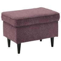 Hocker Oskar - Aubergine/Schwarz, Basics, Holzwerkstoff/Textil (63/43/42cm) - MID.YOU