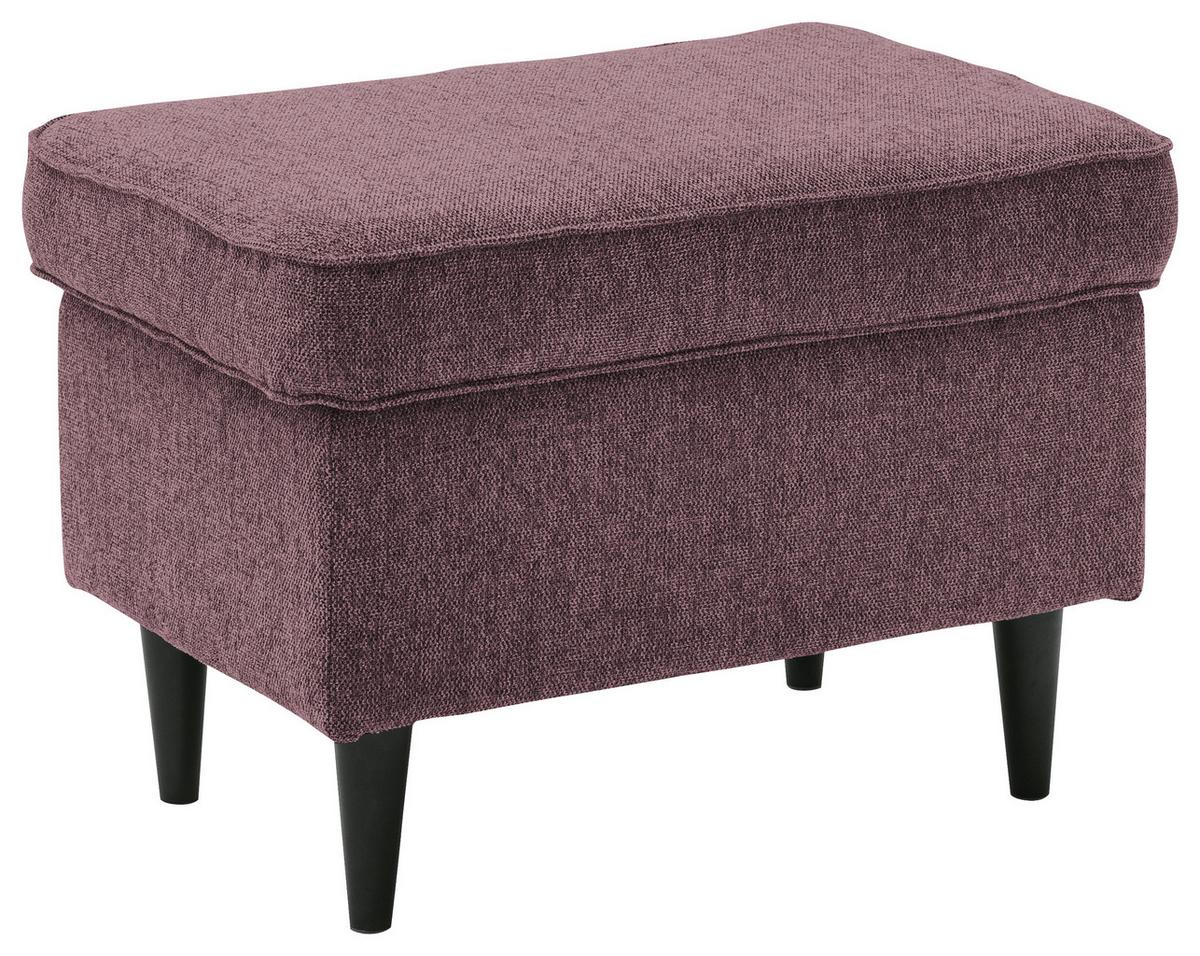 Hocker Oskar - Aubergine/Schwarz, Basics, Holzwerkstoff/Textil (63/43/42cm) - MID.YOU