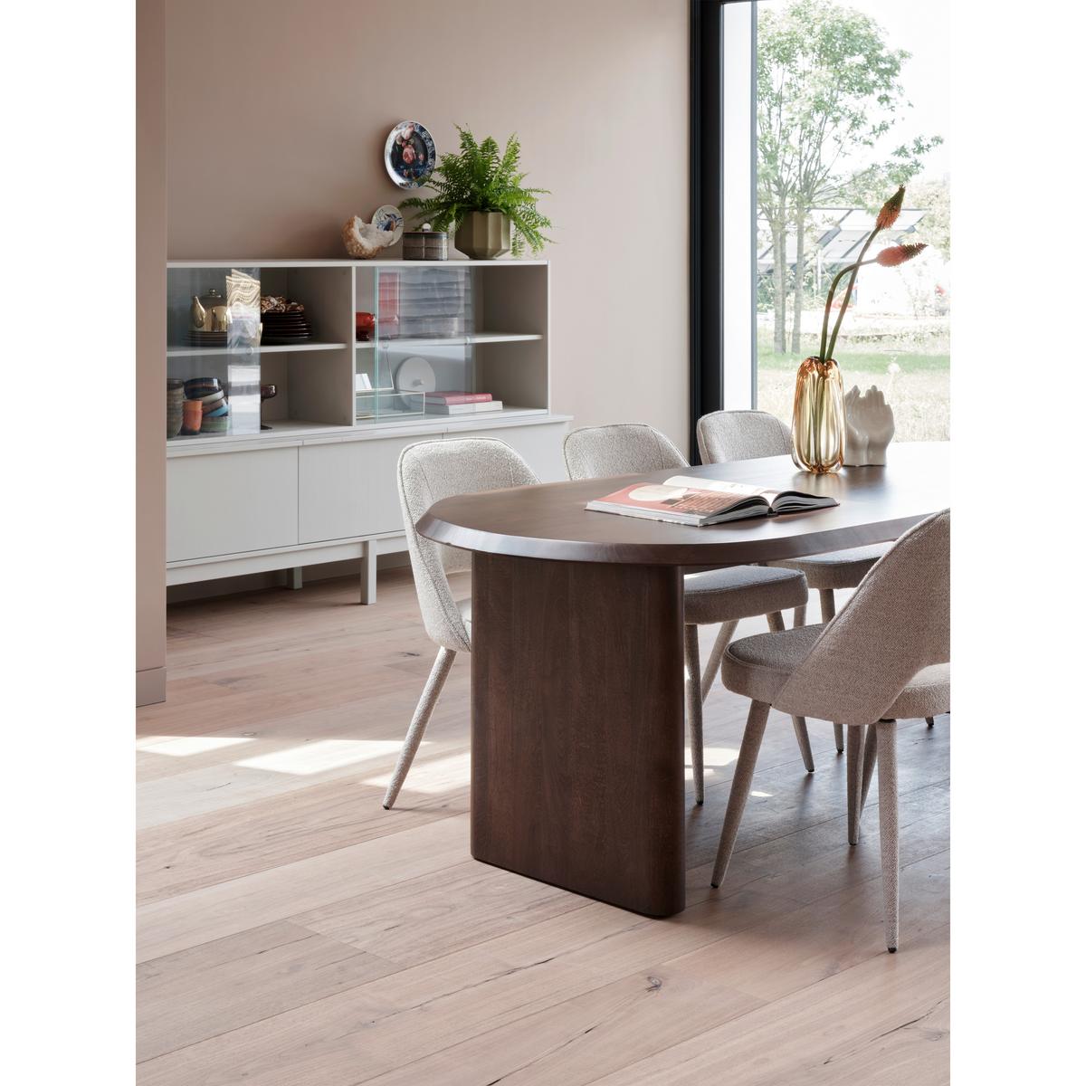 ESSTISCH Ellips Walnussfarben L: 240cm - Walnussfarben, MODERN, Holz (240/90/75cm) - Livetastic