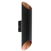 Außenwandleuchte Agolada 3,7w Stahl, Wandmontage - Schwarz/Kupferfarben, Design, Metall (7,5/36cm) - Eglo