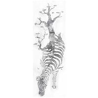 Bild Serengeti Silberfarben, 50x150 Cm - Silberfarben, LIFESTYLE, Holz/Textil (50/150/3,8cm) - Kayoom