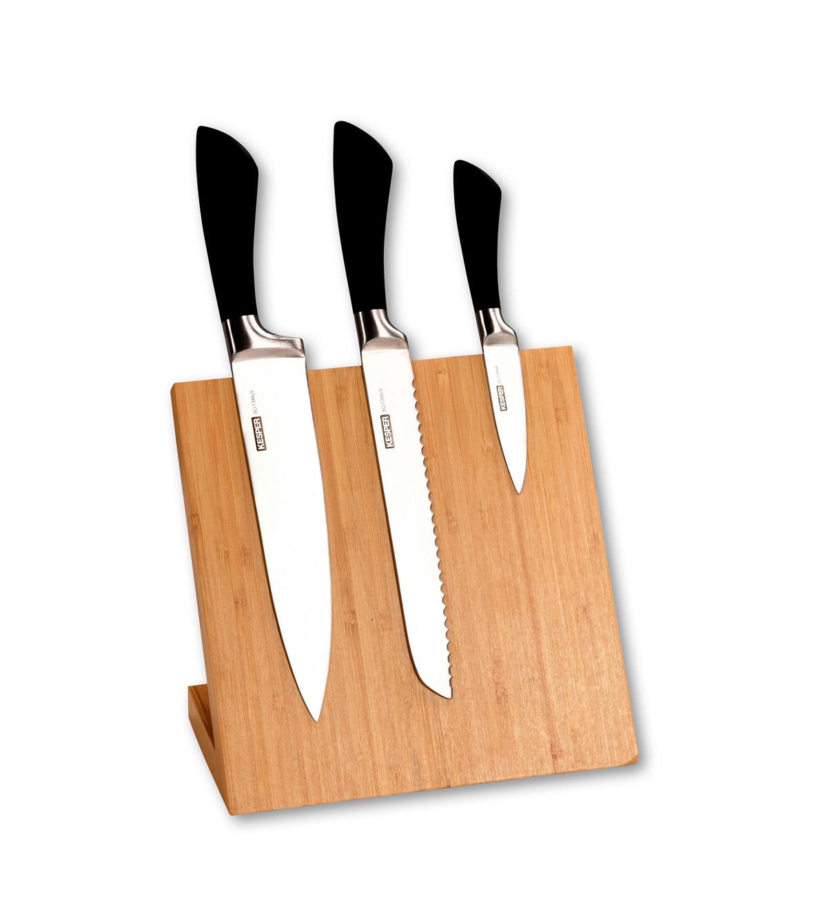 Messerblock Eichefarben L: 23 cm - Eichefarben, Basics, Holz (23/20/13cm) - Kesper