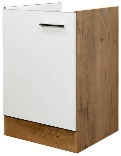 Spülenunterschrank Avila Eichefarben/Magnolie B: 50 cm - Eichefarben/Magnolie, KONVENTIONELL, Holzwerkstoff (50/82/57cm) - FlexWell