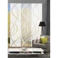 Flächenvorhang 3-Tlg. Tiberio B: 60 cm, Weiß Halbtransparent - Weiß, MODERN, Textil (60/245cm)