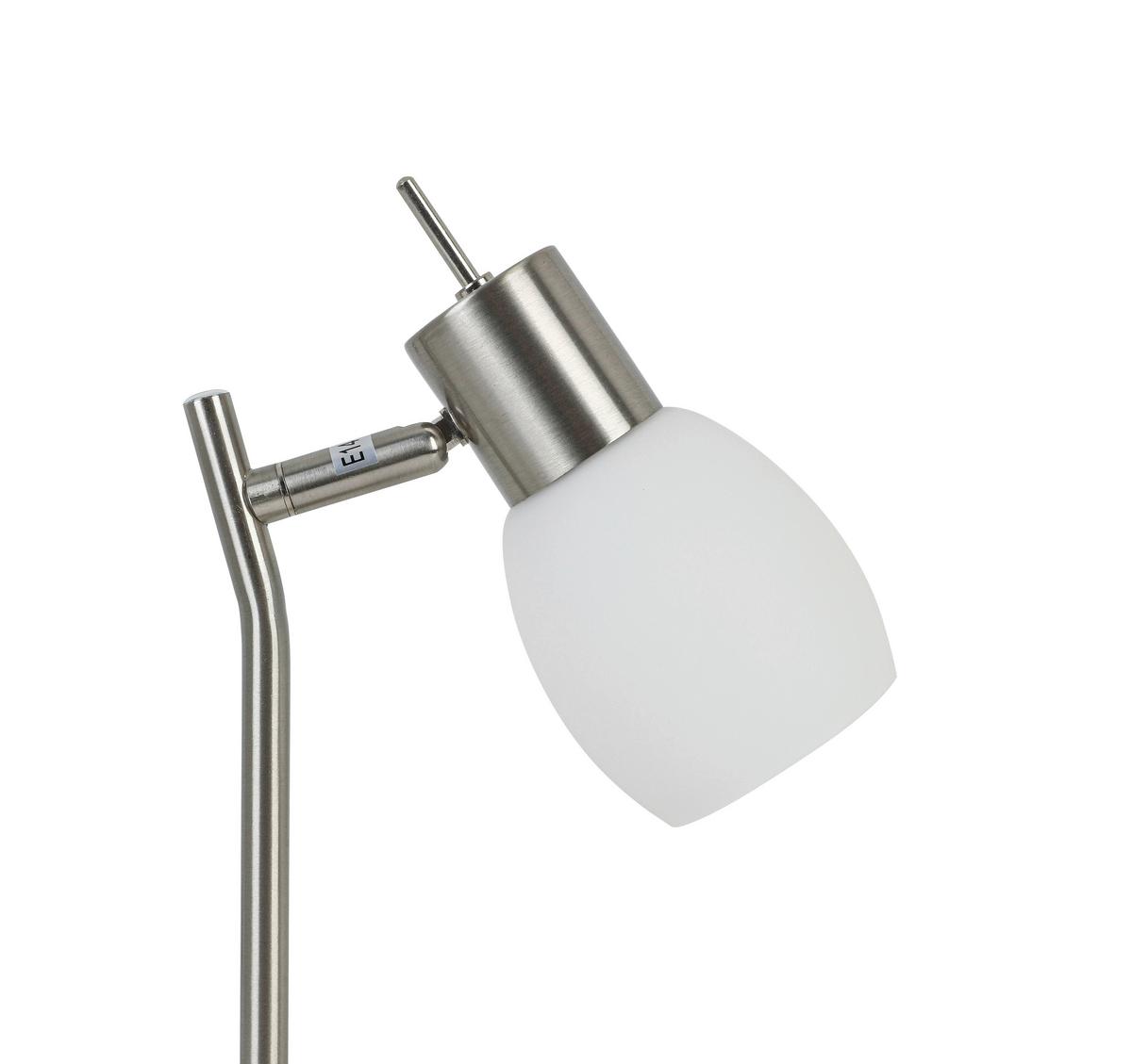 STOLNÁ LAMPA NORMAL - biela/niklová, Konventionell, kov/sklo (16/11/31cm) - Mömax