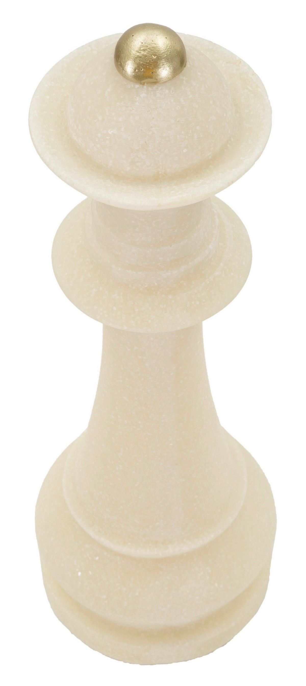 Skulptur Kunststoff, Weiß/gold - Basics, Kunststoff (12/36/12cm)