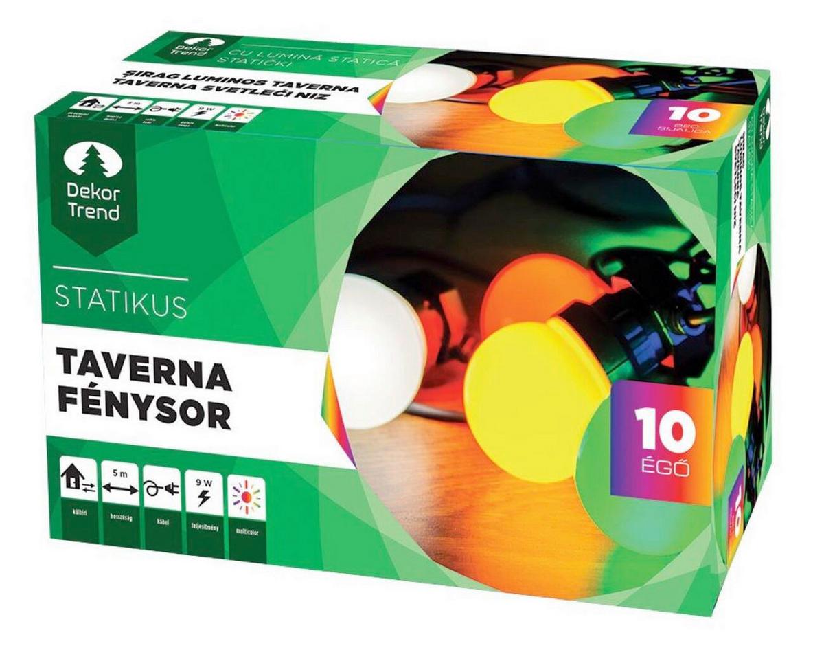 Fényfüzér Taverna - lime/narancs, Basics, műanyag