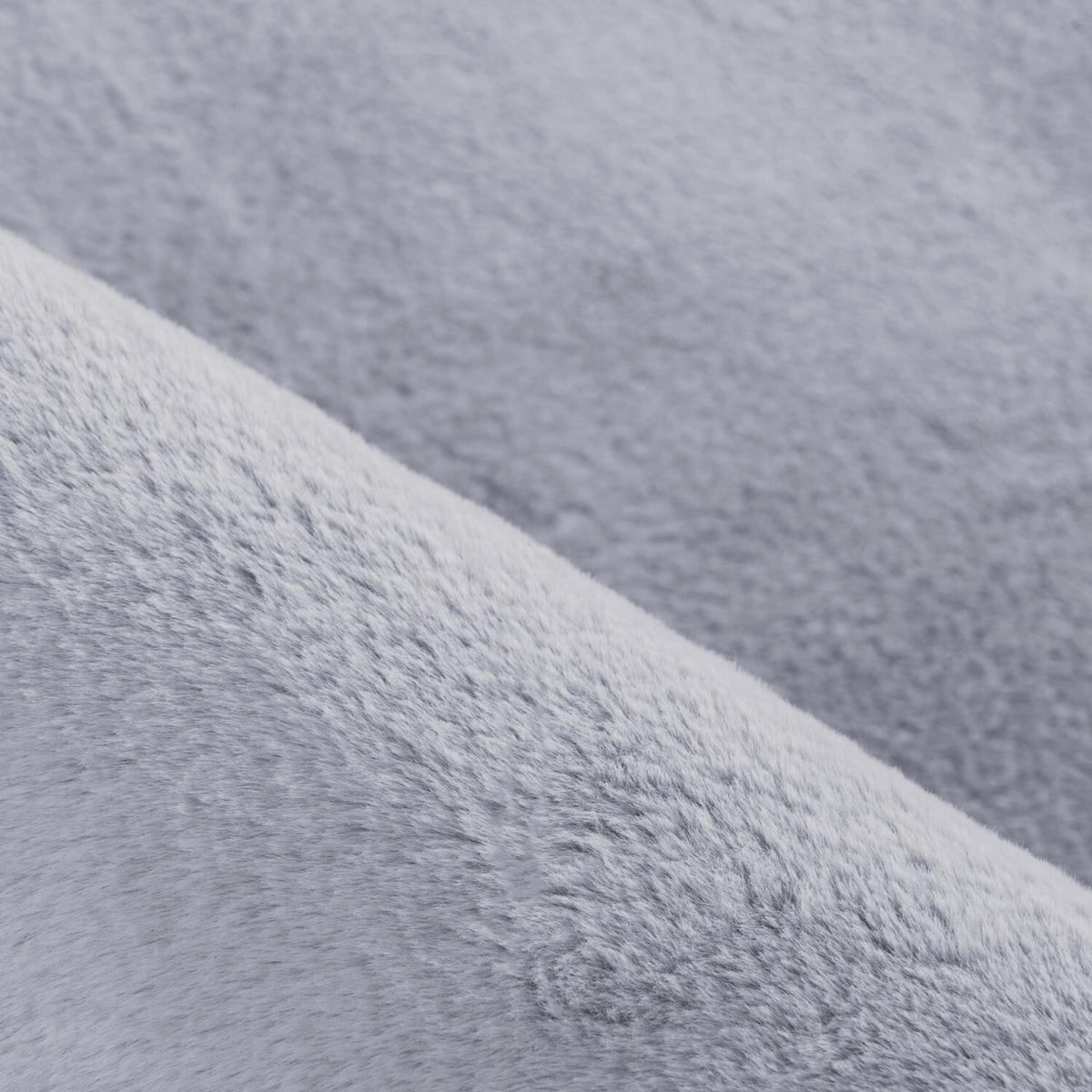 Hochflorteppich, Silber Pouffy - Silberfarben, Basics, Textil (120/120cm)