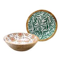 Salátová mísa ZAHRA - šedá/bílá, Moderní, dřevo/plast (23,5/7cm)