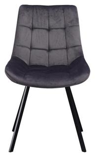 Stuhl mit Samtbezug in Grau online kaufen Stuhl mit Samtbezug in Grau online kaufen