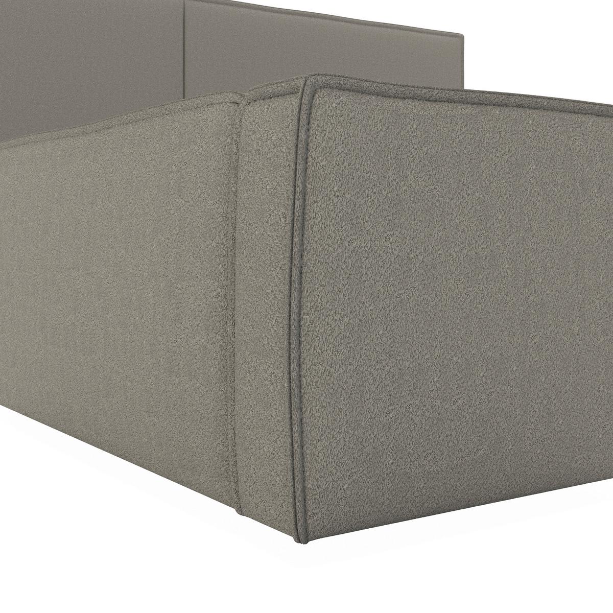 Čalúnená posteľ SERENA 180x200 cm, sivá - čierna/sivá, Modern, kov/drevo (180/200cm) - Bessagi Home