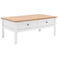 Couchtisch mit Schubladen Bergen, Weiß - Weiß, KONVENTIONELL, Holzwerkstoff (100/60/40cm) - MID.YOU
