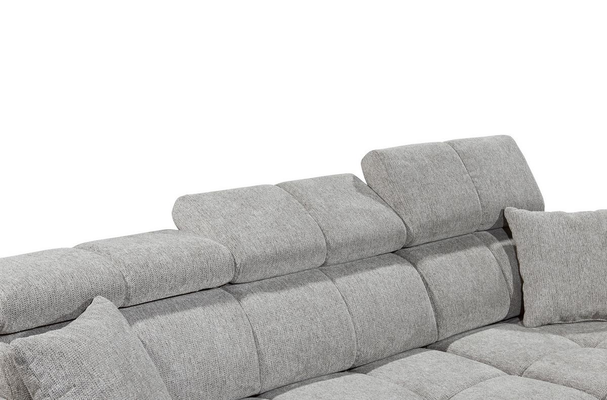 Ecksofa Sydney Hellgrau S: 268/172 Cm - Hellgrau/Schwarz, KONVENTIONELL, Textil (268/172cm) - MID.YOU