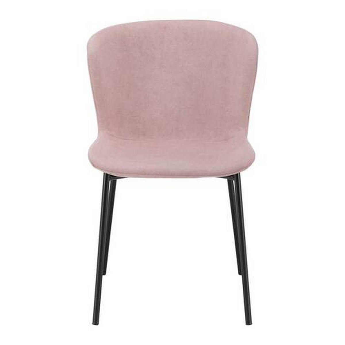Židle NOEMIE růžová - růžová/černá, Moderní, kov/dřevo (46/79/56cm) - Bessagi Home