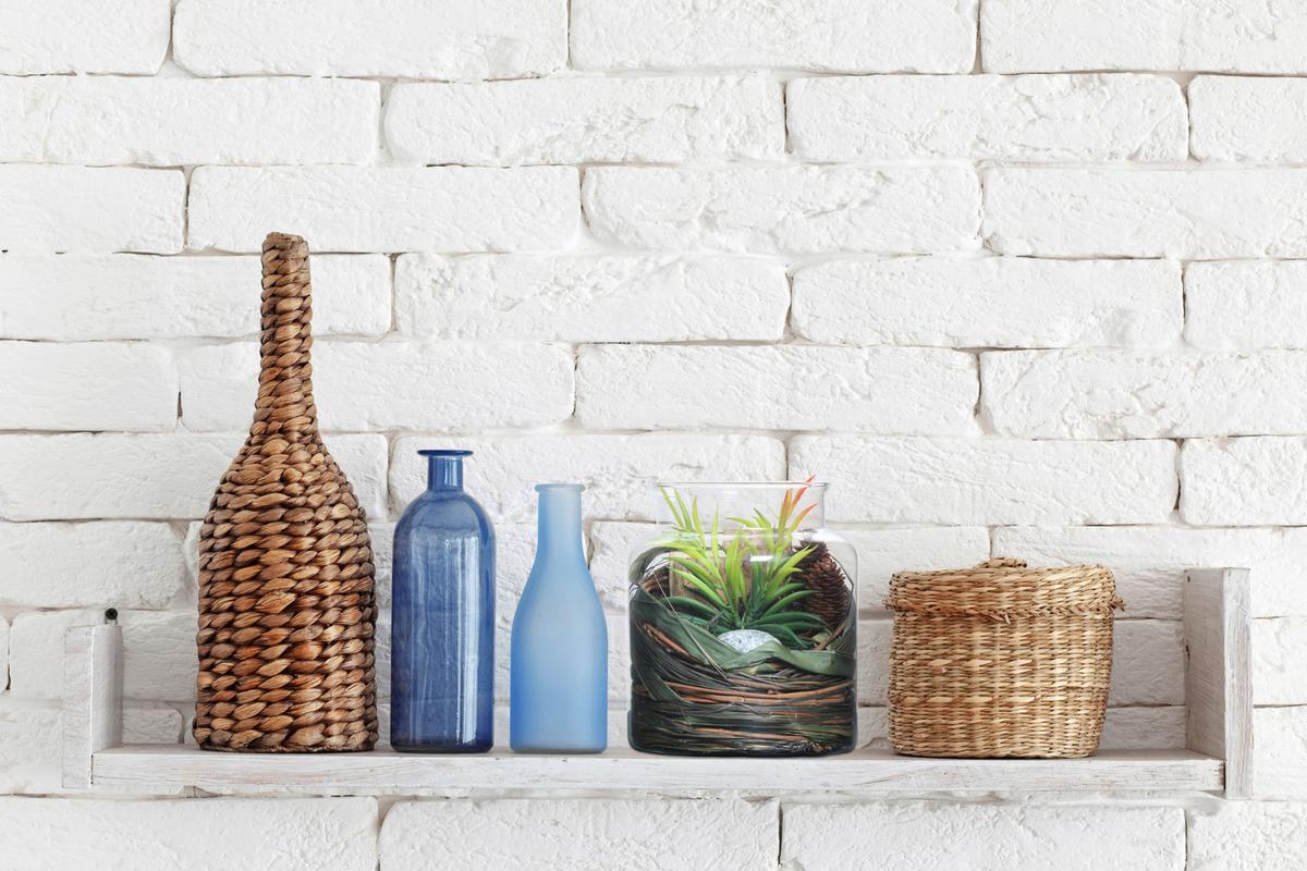 Dekoglas Flora Naturfarben, 18x20 cm - Naturfarben, LIFESTYLE, Glas/Naturmaterialien (18/20/18cm) - Kayoom