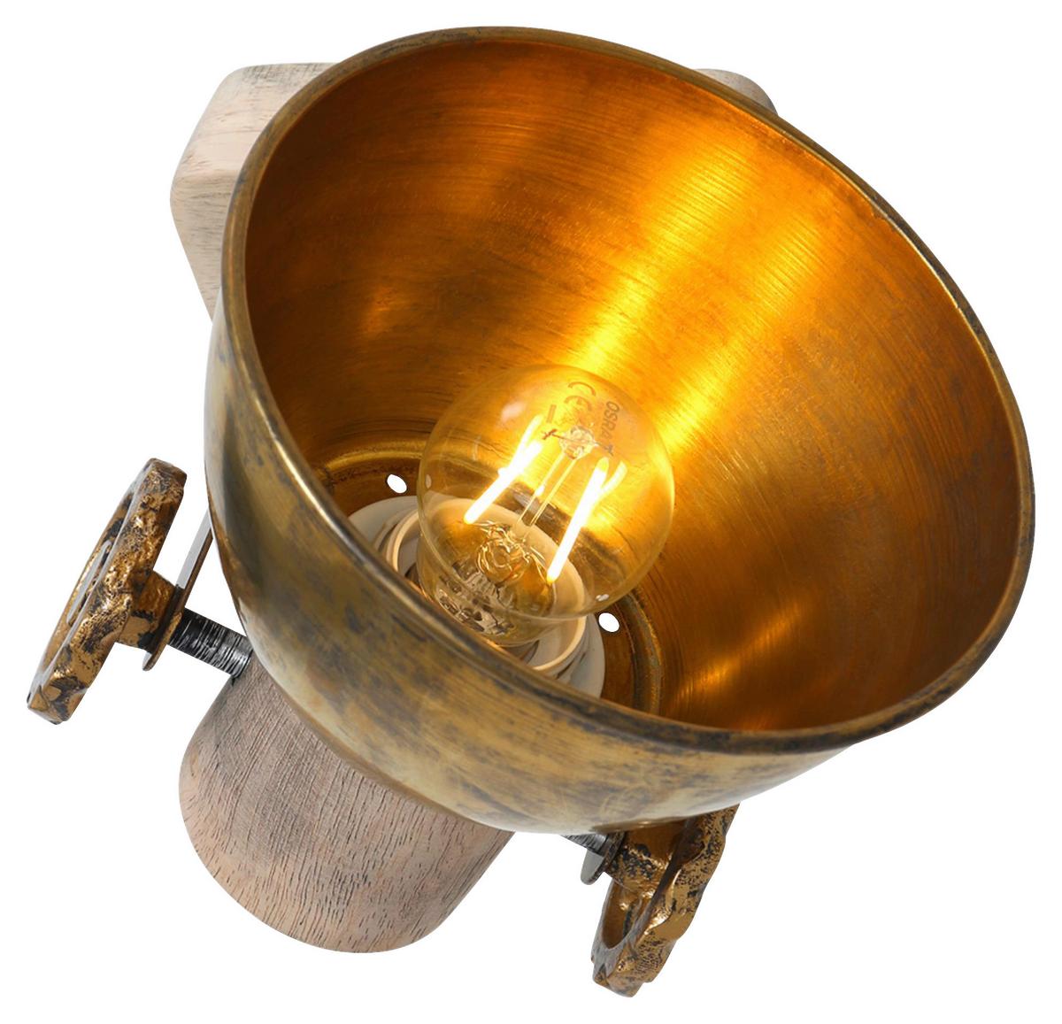 Deckenspots Gearwood - Anthrazit/Kupferfarben, Trend, Holz/Metall (59/19/23cm)