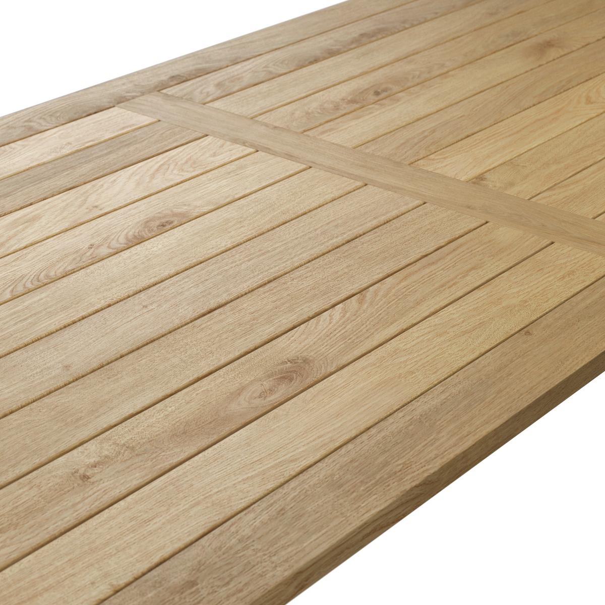 Terasová záhradní souprava MELINA - světle šedá/tmavě šedá, Moderní, kov/dřevo (272/79/84cm) - Bessagi Garden