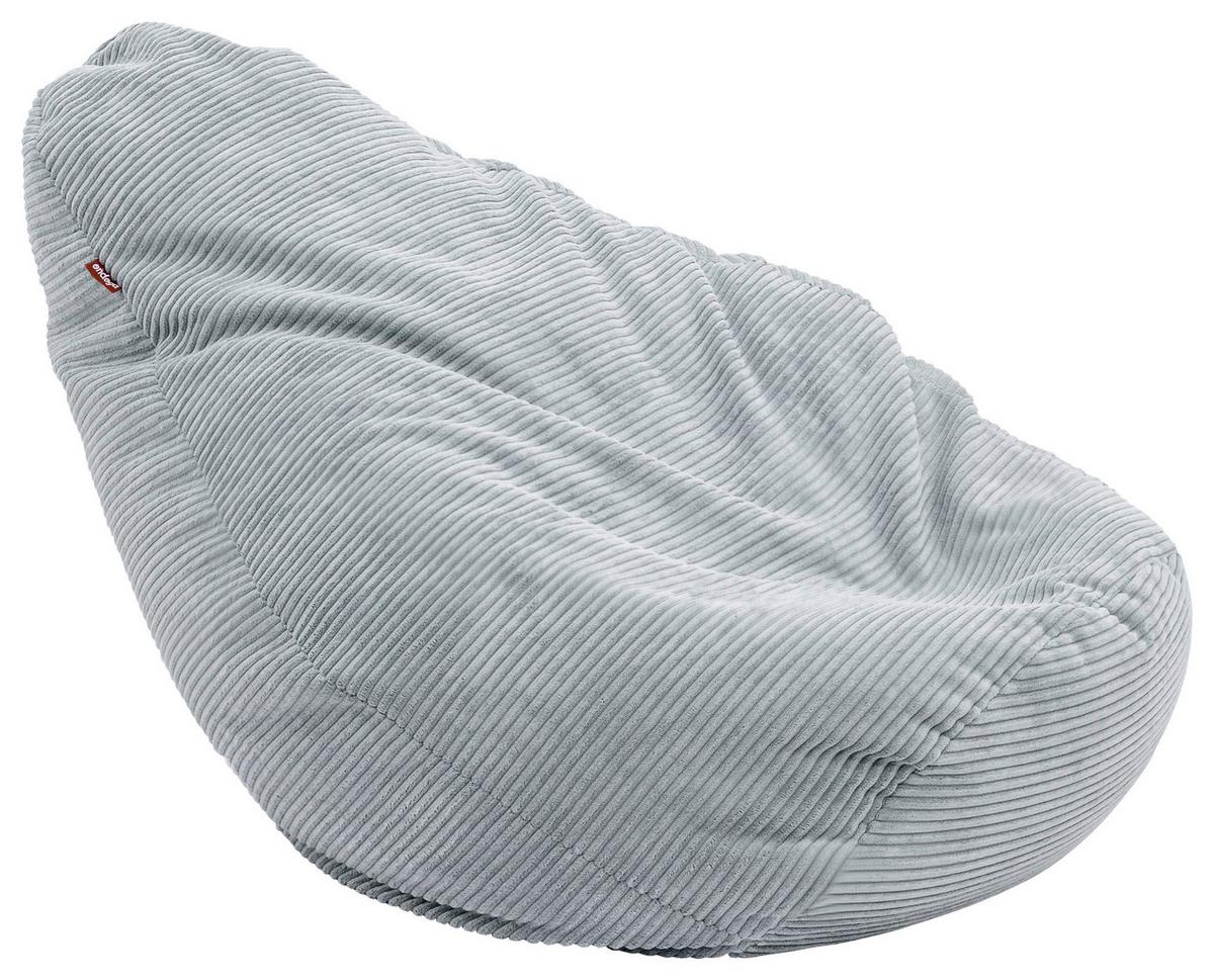 Sedací vak BUZZI, 280L, světle šedý manšestr - světle šedá, Basics, textil (120/85/85cm) - Ondega