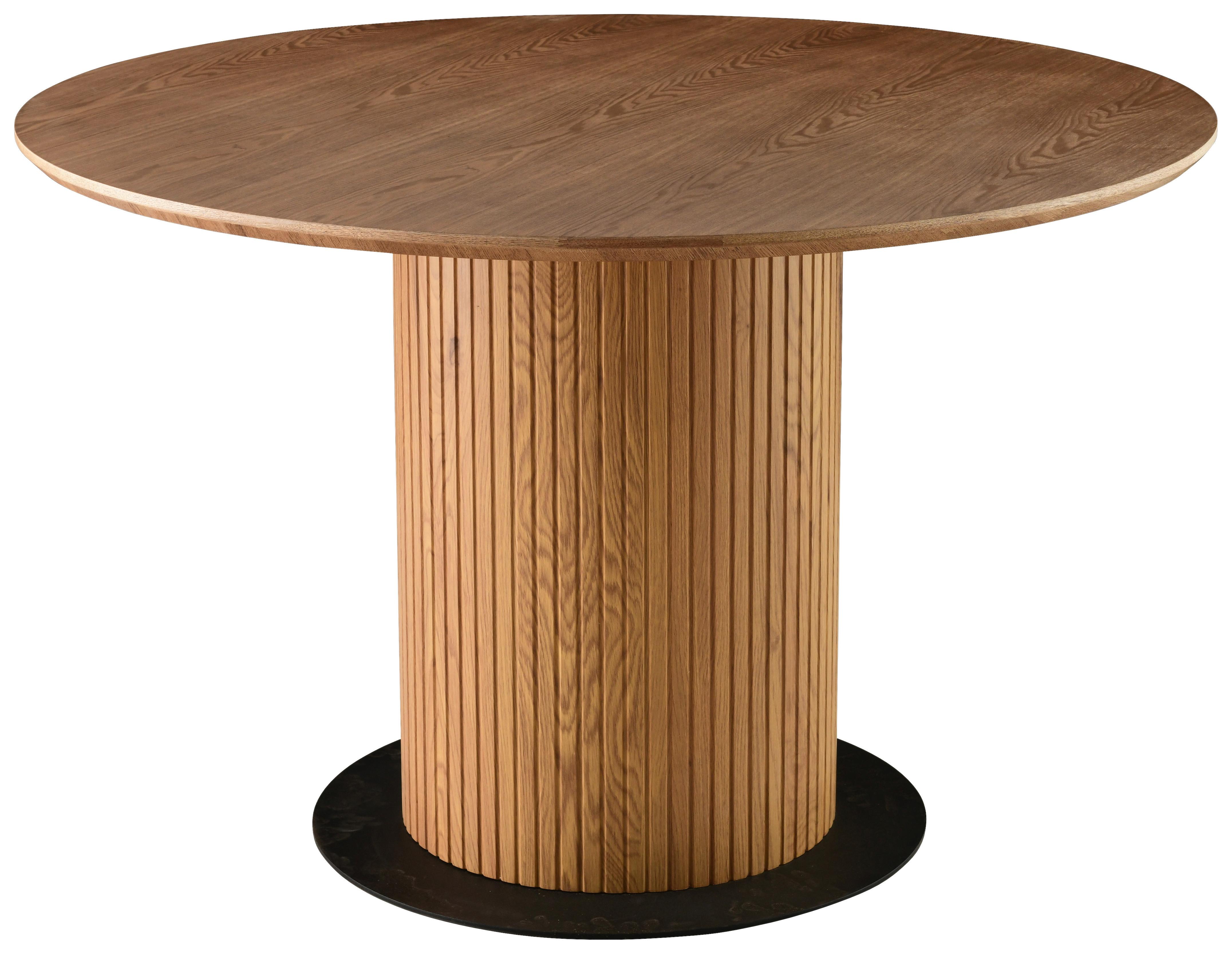 Esstisch Jamie - Walnussfarben/Schwarz, LIFESTYLE, Holz/Holzwerkstoff (120/120/75cm) - MID.YOU