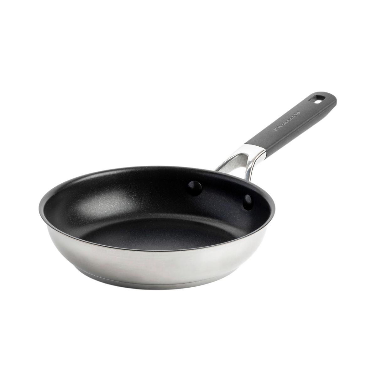 Bratpfanne Classic Stainless Silberfarben D: 20 Cm - Silberfarben, Basics, Kunststoff/Metall (20cm) - Kitchenaid