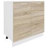 Küchenunterschrank Esilo B: 80 cm Weiß/Eiche Dekor - Weiß/Sonoma Eiche, KONVENTIONELL, Holzwerkstoff (80/82/46cm) - MID.YOU