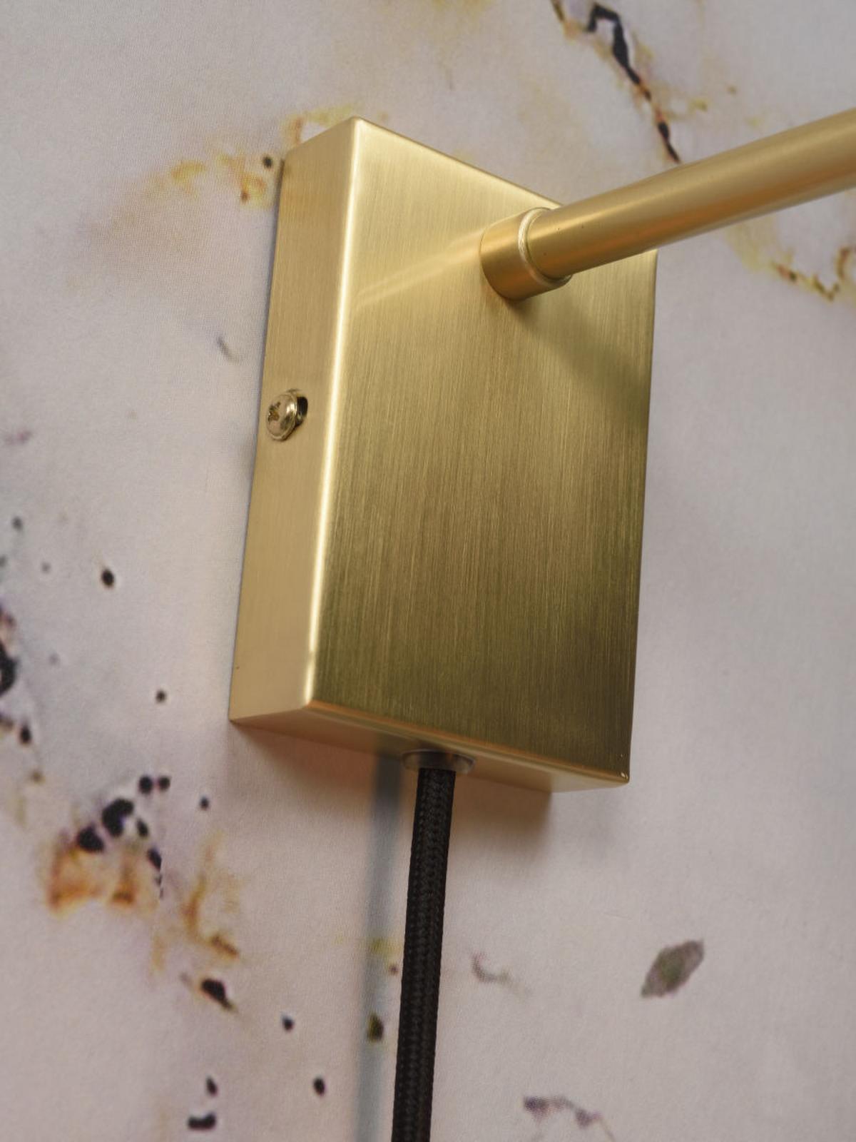 Wandleuchte Madrid 1-Flammig mit Schalter - Goldfarben, Design, Metall (7/14,7/20,3cm) - It's about Romi
