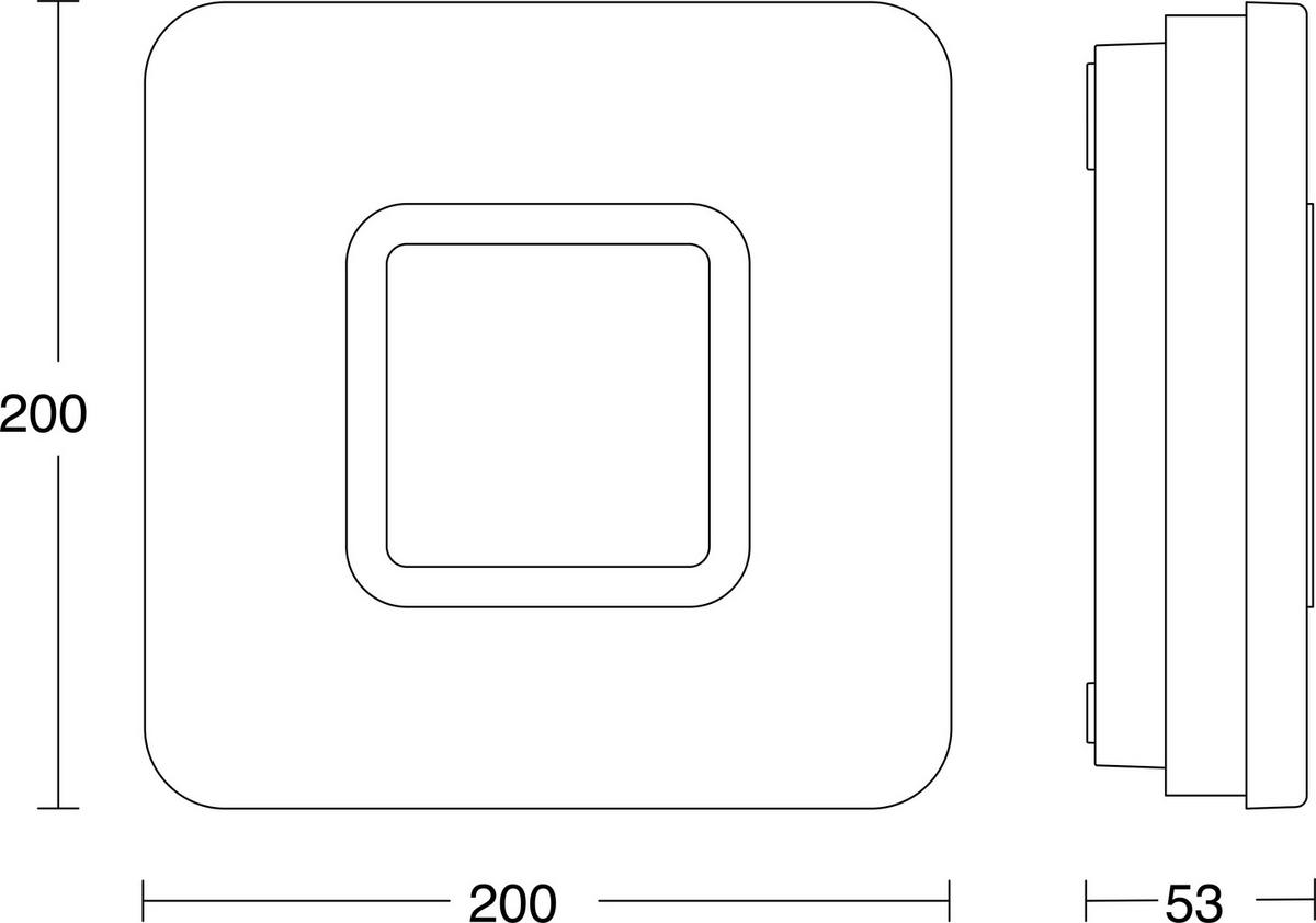 Led-wandleuchte M1 S Led Edelstahlfarben - Edelstahlfarben, Design, Kunststoff (5,3/20/20cm) - Steinel