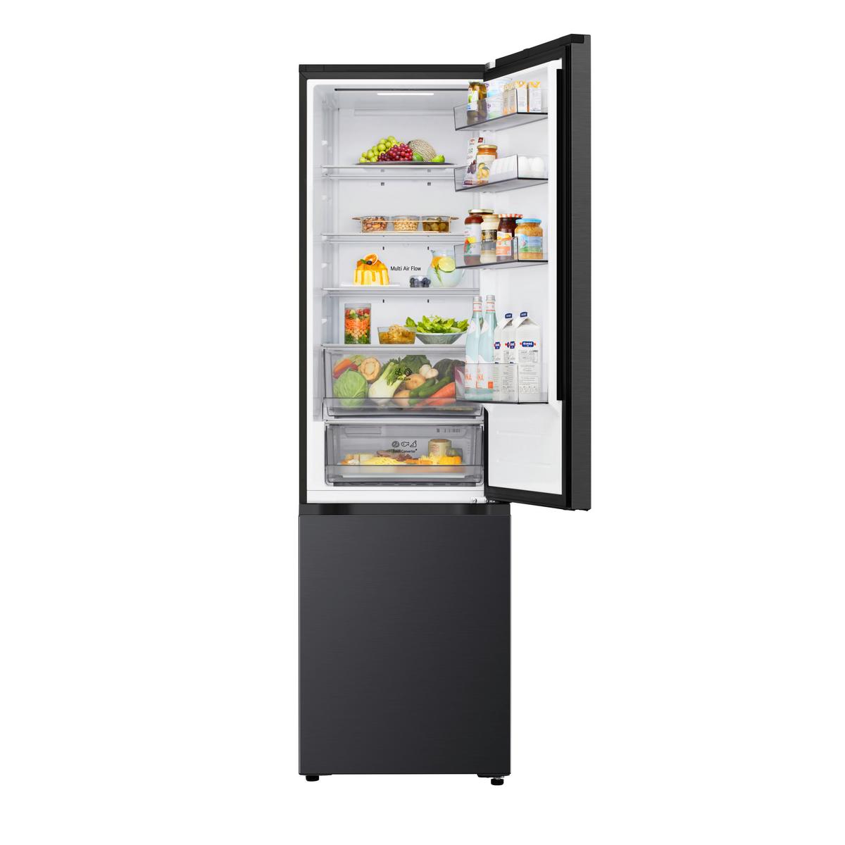 Kühl-Gefrier-Kombination GBBSJ 2CCEP, gesamt Vol. ca 375 L - Schwarz, Basics, Metall (59,7/203/67,4cm) - LG