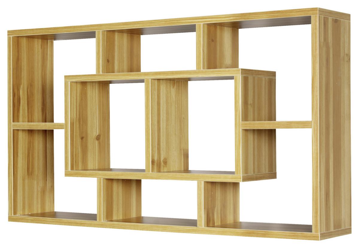 Nástenný regál ALEX buk - farba buka, Konventionell, kompozitné drevo (85/47,5/16cm) - MID.YOU