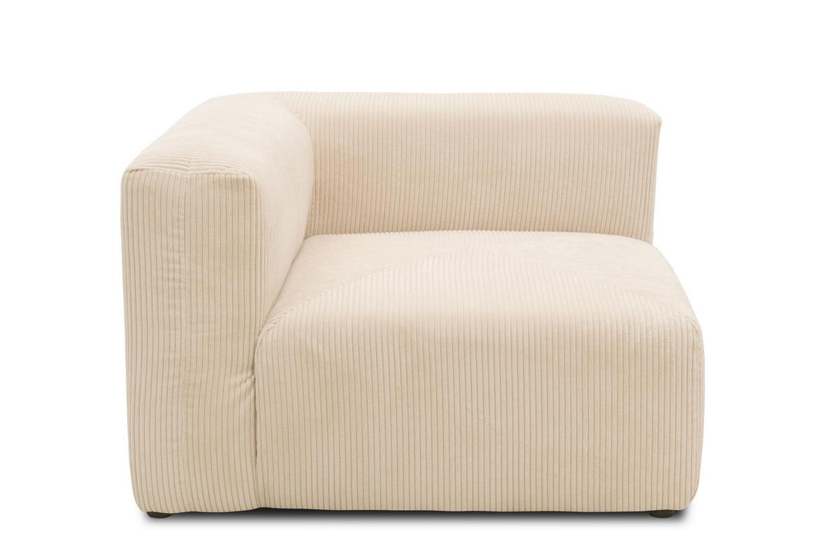 Sofaelement Creme B: 108 cm - Creme/Schwarz, Design, Textil (108/69/108cm) - MID.YOU