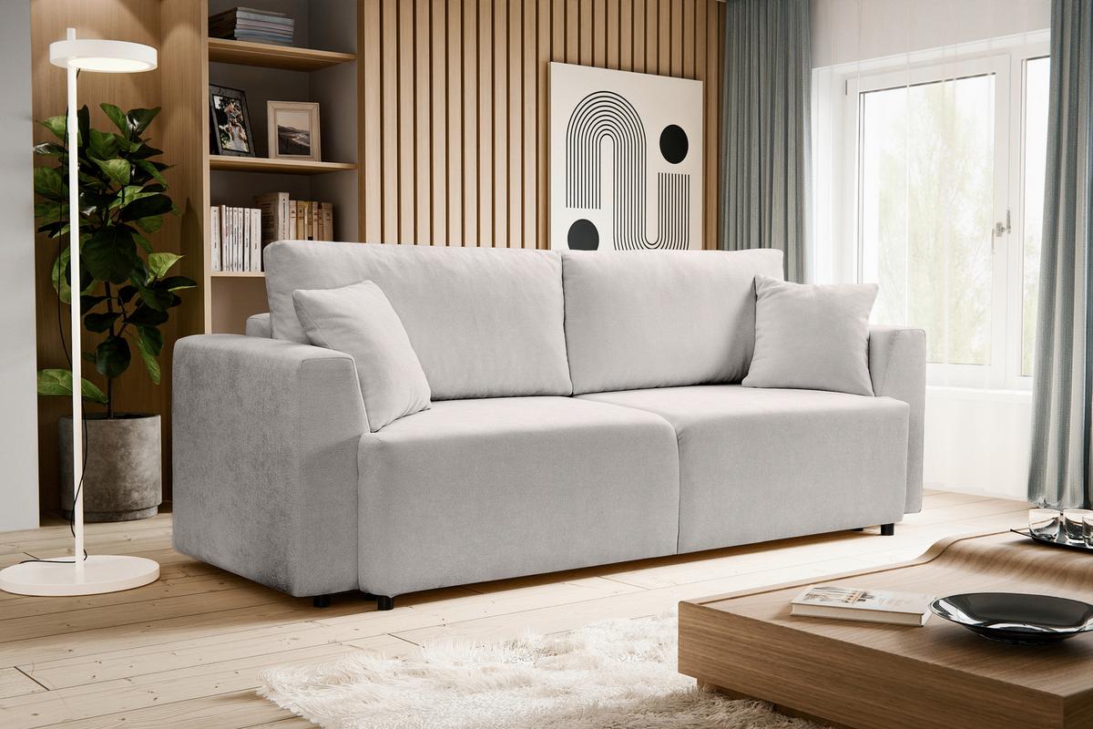 Schlafsofa Point Hellgrau B: 250cm - Hellgrau/Schwarz, Basics, Holz/Textil (250/95/99cm) - MID.YOU