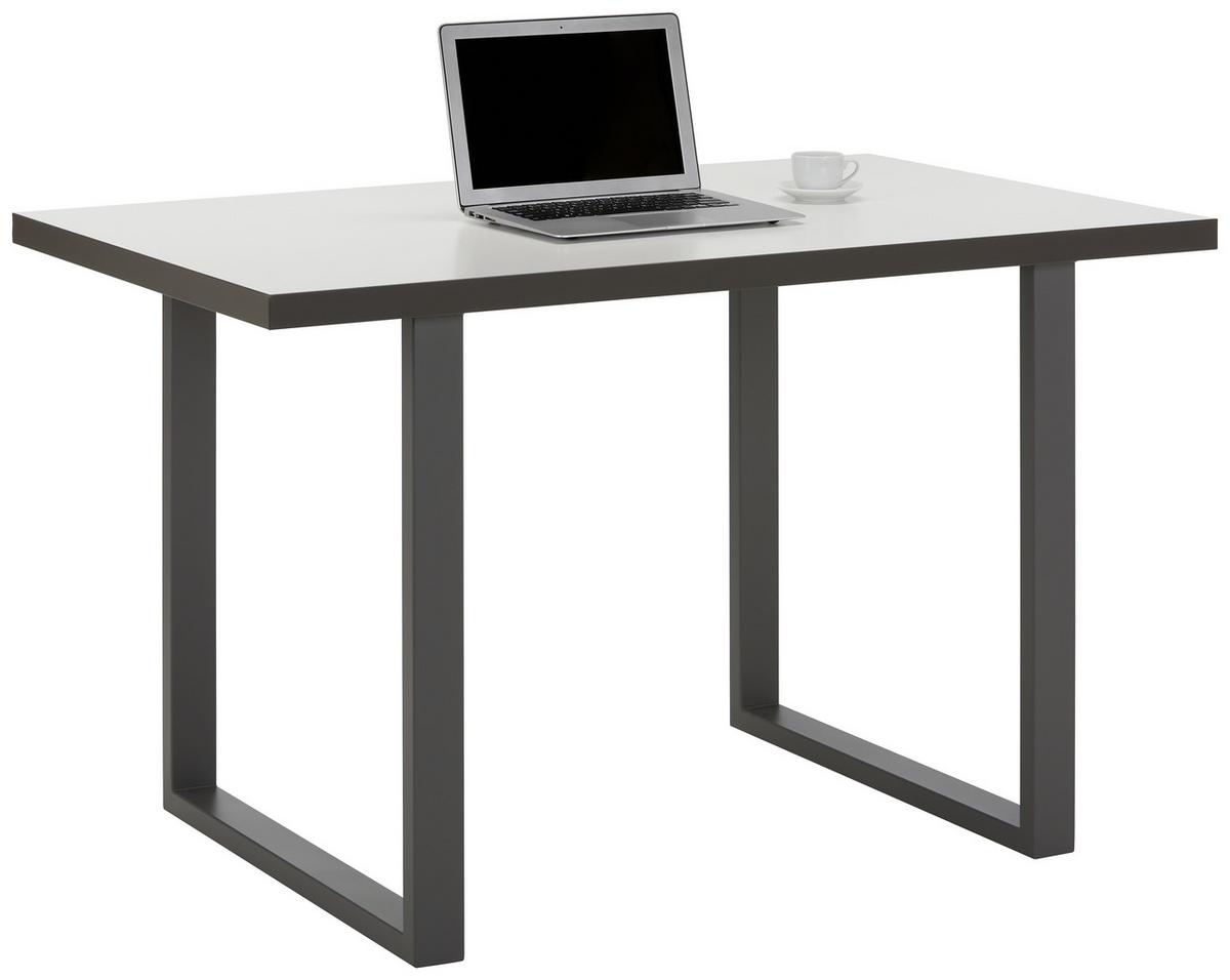 Psací stůl KEFLAVIK -EXKLUSIV- - šedá/bílá, Moderní, kov/kompozitní dřevo (120/74,1/75cm) - Mömax