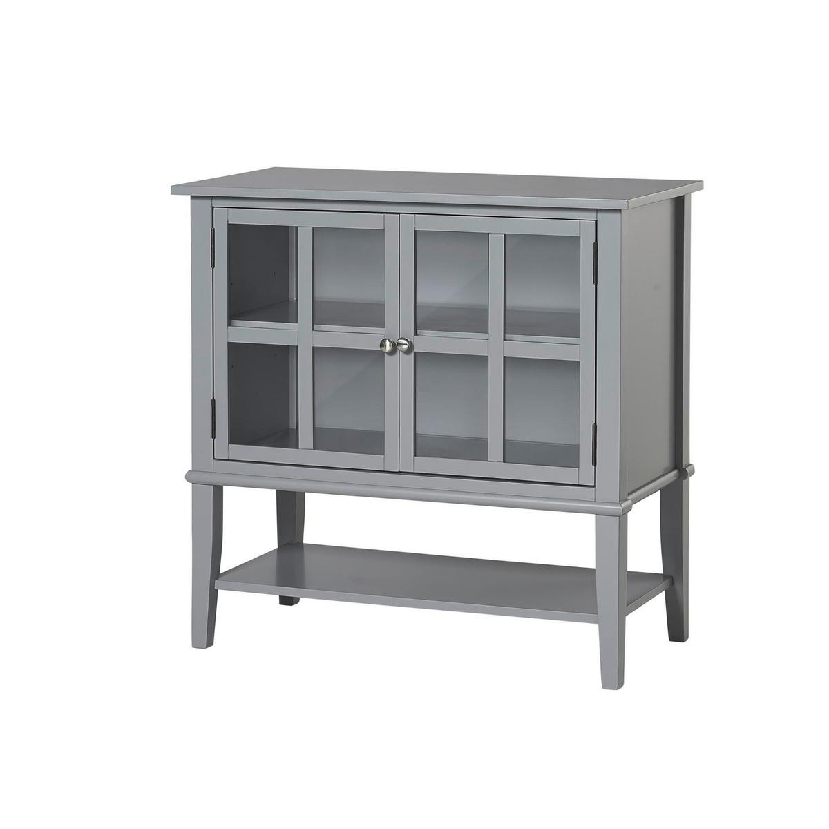 Kommode Franklin Grau B: 79 Cm - Grau, Design, Glas/Holz (79/77/39cm) - MID.YOU