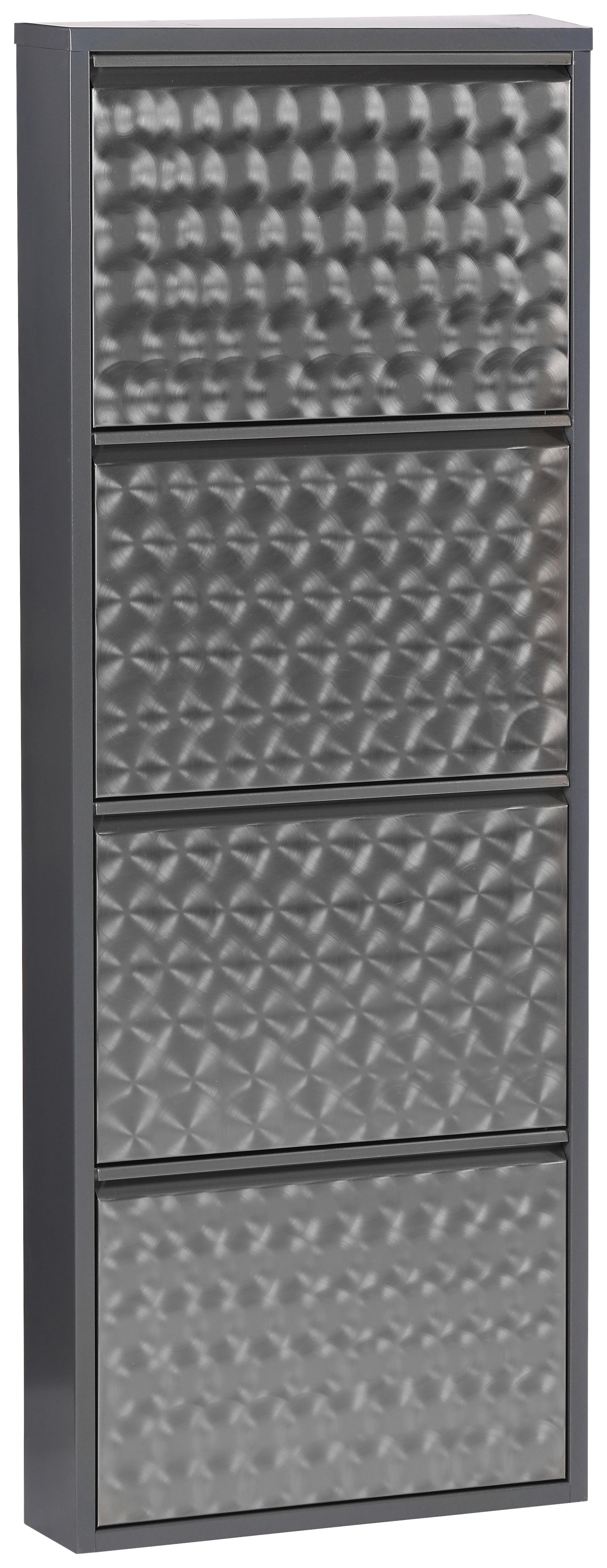 Schuhkipper Mac 4 Klappen Grau B: 50 cm - Grau, Basics, Metall (50/136/13cm)