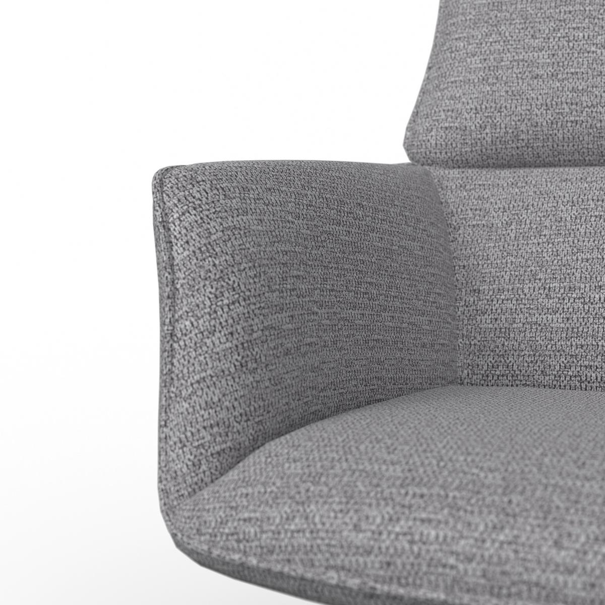 Stolička PAOLO sivá - čierna/sivá, Modern, kov/drevo (57/89/62cm) - Bessagi Home