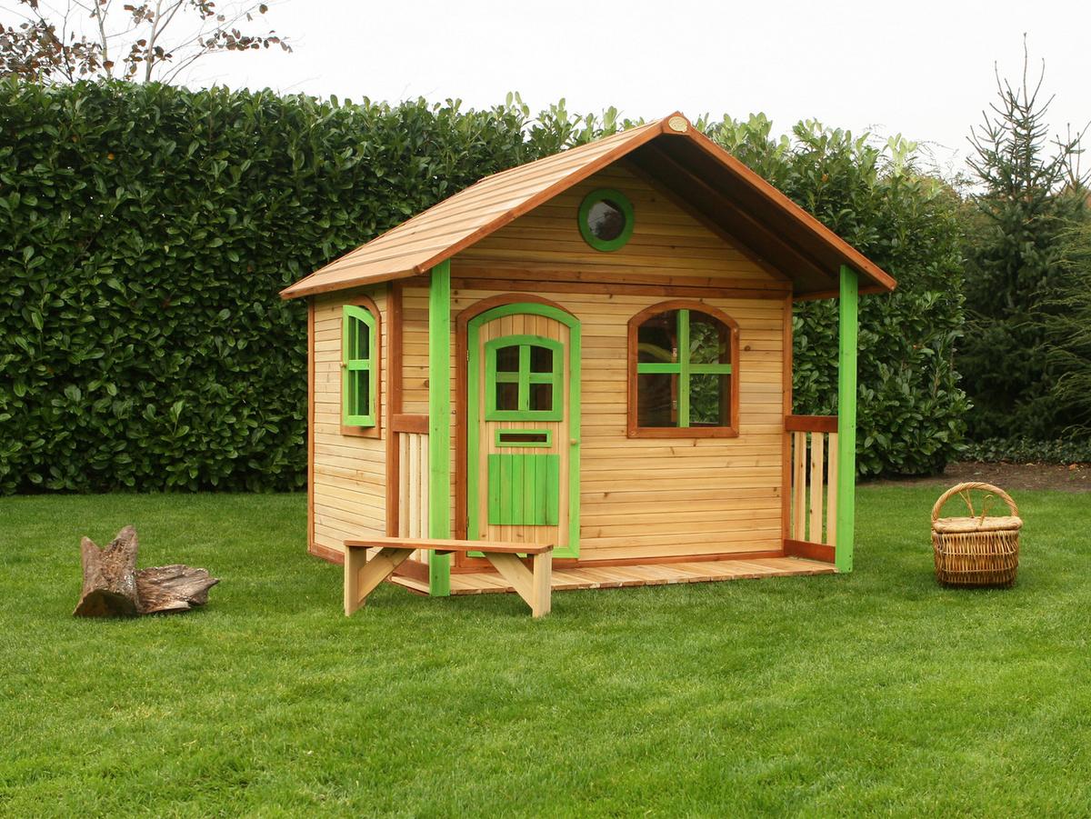 Spielhaus A030.104.00 - Braun/Grün, KONVENTIONELL, Holz (202/180/191cm) - Ambia Garden