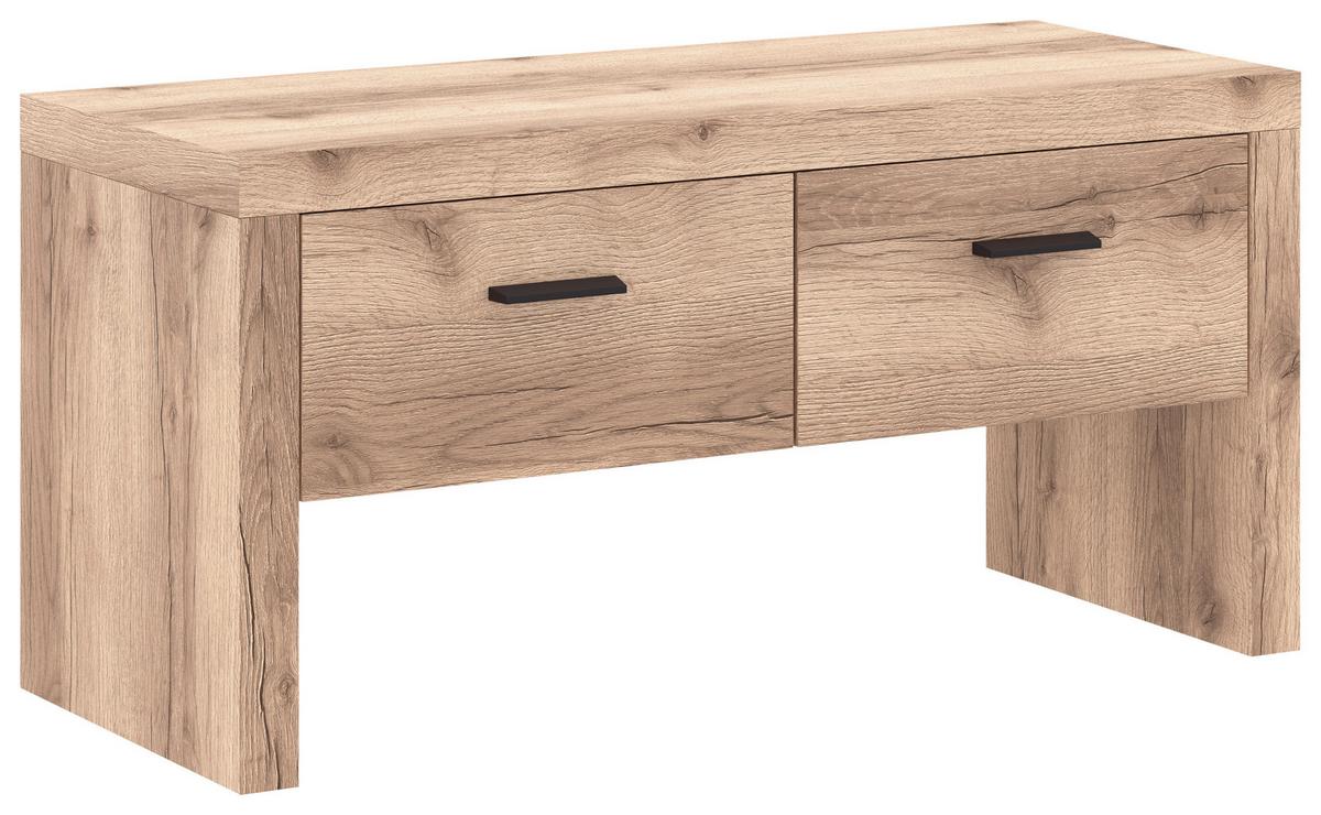 Garderobenbank Vancouver B: 91 Cm 2 Schubladen Eichef. - Eichefarben, MODERN, Holzwerkstoff (91/45/38cm)