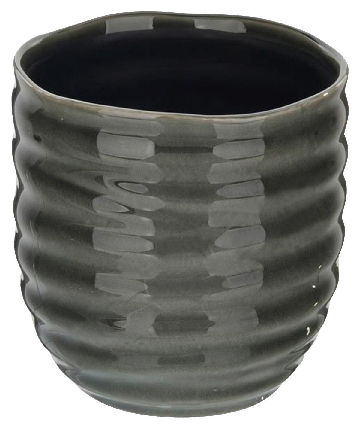 Obal na květináč MOOD - šedá, keramika (12,5/13cm) - Mömax