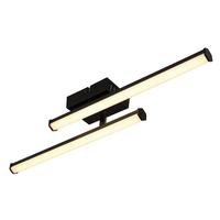 Led-deckenleuchte 67342-12 Kirina - Schwarz/Weiß, Design, Kunststoff (50/7/8,4cm) - Globo