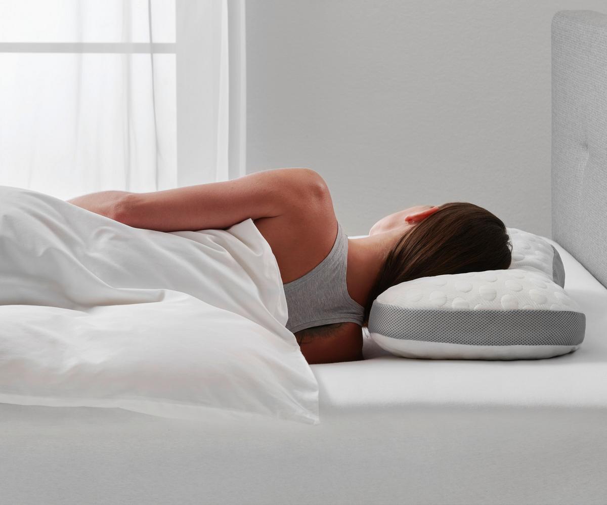 Šijový vankúš Lucy, 36/60/6cm, biela - biela, textil (36/60cm) - Nadana