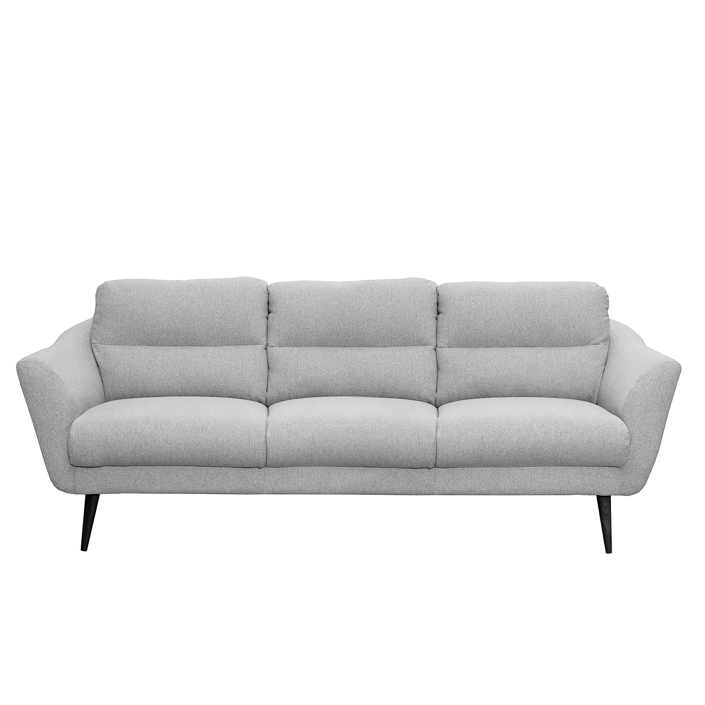 3-sitzer-sofa Tromso Hellgrau B: 209 Cm - Hellgrau/Schwarz, Design, Textil (209/87/88cm) - Livetastic