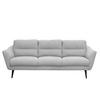 3-Sitzer-Sofa Tromso Hellgrau B: 209 cm - Hellgrau/Schwarz, Design, Textil (209/87/88cm) - Livetastic