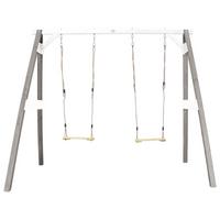 Schaukel A030.135.01 - Weiß/Grau, KONVENTIONELL, Holz (254/207/160cm) - Ambia Garden